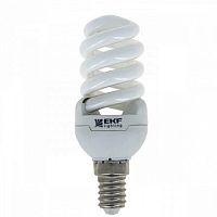 Лампа энергосберегающая FS-спираль 7W 6500K E14 10000h  Simple |  код. FS-T2-7-865-E14 |  EKF